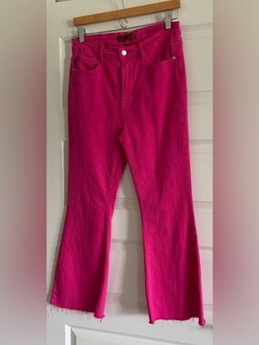 Judy Blue Hot Pink High-Rise Flare Jeans
